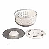 Vegetable Washer Dryer Drainer, 500RPM Electric Rechargeable Detachable Salad Spinner Vegetable and Fruit Washer and Dryer for Kitchen (6000ML 27x27x17cm/10.6x10.6x6.7in)