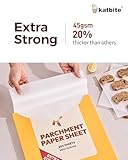 Katbite 200PCS 12x16 In Heavy Duty Flat Parchment Paper, Parchment Paper Sheets for Baking Cookies, Cooking, Frying, Air Fryer, Grilling Rack, Oven(12x16 Inch)