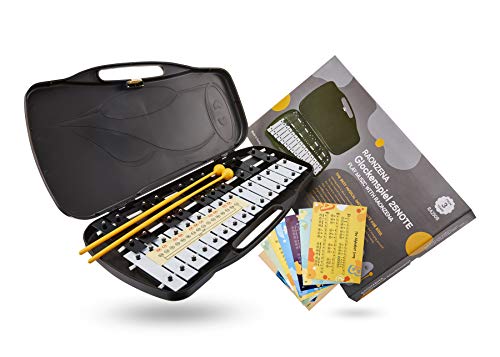 RAONZENA Professional Xylophone 25-Note Glockenspiel - Learn Music Basics for Kids (25-Note Piano)