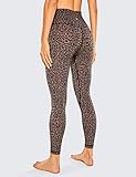 CRZ YOGA Women Naked Feeling Yoga Pants 25 Inches - 7/8 High Waisted Workout Leggings Leopard Print 2 Small