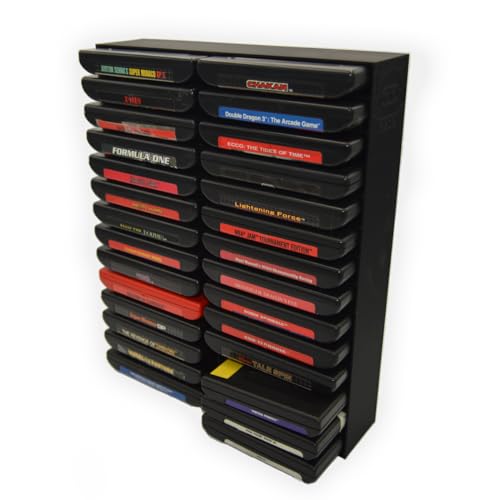 R2D3 Rack display for SEGA Genesis/MegaDrive GEN MD games (Holds 28 games) (Open Back)
