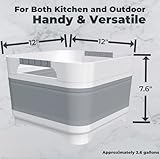 GIMWA Wash Basin for Baby Bottles, Foldable, Versatile Wash Tub for Kitchen, RV, Outdoor Camping Sink, Sturdy & Easy to Clean