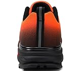 Kricely Men's Trail Running Shoes Fashion Hiking Sneakers Tennis Cross Training Shoe Outdoor Snearker Casual Workout Footwear（Orange 10.5 Wide）