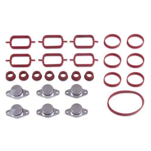 car part Swirl Flap Blanks Plate & Intake Inlet Manifold Gasket Seal For M57 E39 E60 E46 E38 E53 E83 E65 E61 E65 E70 E71 E92 X3 X5 X6(6X33)