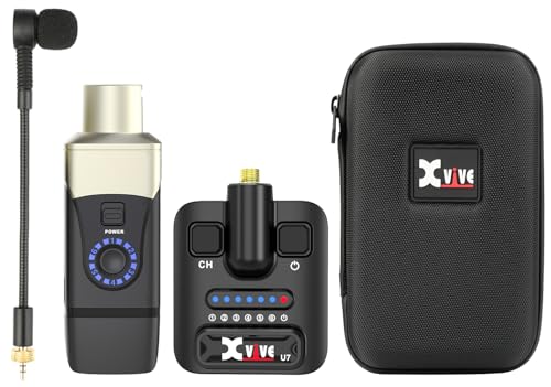 Xvive U7 Saxophone and Trumpet Wireless System with 2.4GHz Transmitter and Receiver