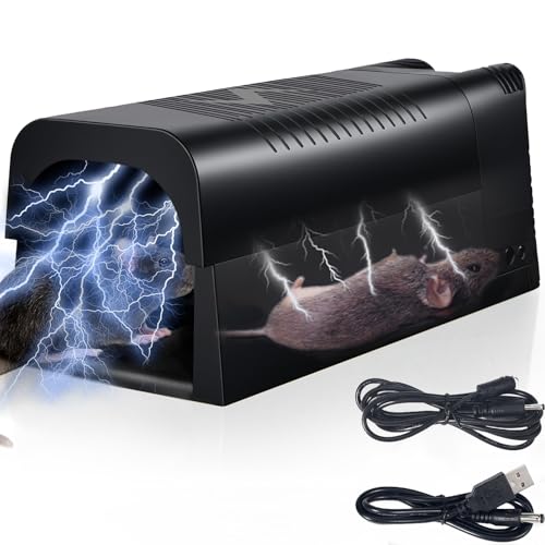 2025 Electric Mouse Trap Zapper Mice Traps for House Indoor Kill,Rechargeable Electric Rat Trap,No Touch and Reusable Mouse Traps Indoor for Home Rodent Control for Apartment Attic Garage Use