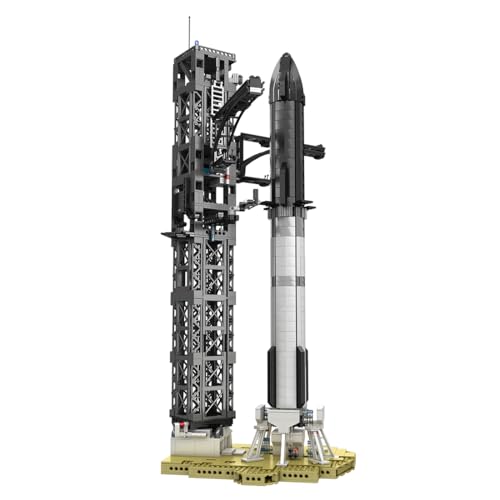 FunXylophy Starship Building Block Set, Detachable Space Rocket Building Block Assembly Kits, DIY Creative Collectible Display Rocket Model, Gift for Adults (1778PCS)