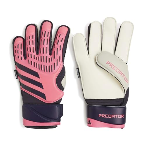 adidas Unisex Match Fingersave Goalie Gloves, Turbo/Aurora Black/Turbo, 7