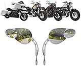 Split Vision Mirrors/Rearview Mirrors Fits for Harley Davidson Touring Road King Street Electra Glide Ultra Classic FLHTCU Fat Boy Sport Glide XG750 XG500 Sportster（Chrome ）