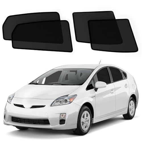 Oryntis Side Window Sun Shade for 2010-2015 Toyo-ta Prius Hatchback (Not for Prius C or Prius V), Car Window Shades Privacy Protector with Breathable Mesh, Side Sun Shade Shield Insulate UV Ray & Heat