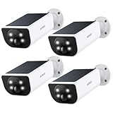 AOQEE Cameras for Home Security-2K Wireless Security Camera Outdoor with AI Motion Detection & Siren, Non-Stop Solar Powered Charging, Color Night Vision, SD/Cloud Storage, Waterproof, S1 4P