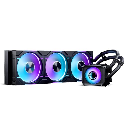 Phanteks Glacier One 360D30 X2 AIO Liquid CPU Cooler, Evolv X2 Cap Design, 3X Performance D30-120 D-RGB Fans, for Intel LGA 1851, 1700, 1200, 115x and AMD AM4/AM5 sockets (Black)
