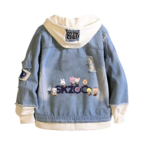 YJYP Kpop Merch Hoodie Felix Bangchan Hyunjin Denim Jacket