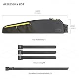 Rhinowalk Bicycle Top Tube Bag Bike Front Frame Bag Waterproof Extra Long Cycling Accessories Upper Pipe Nylon Pouch Pack for Mountain Road Bike(Black)