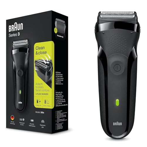 Braun Series3 300s Men Electric Clean Shaver Rechargeable Waterproof Razor Black