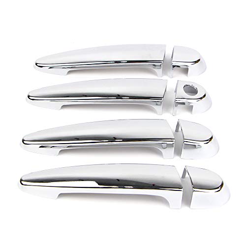 Dreamseek Door Handle Cover for BMW 1/3 Series 2013-2015 F20/F30/F31/F35, X Series 2007-2015 X1/X3/X4/X5/X6 Exterior Molding Chrome Trim Decoration Protector w/o Smart Keyhole