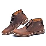 Chukka Boots Fashion and Comfort Casual Oxfords Ankle Lace Up Boot Dark-Brown 10