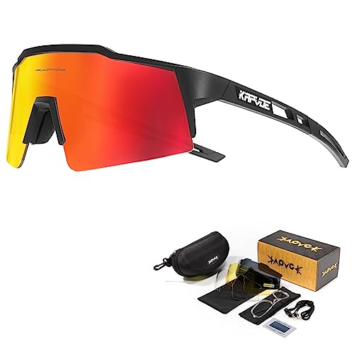 KAPVOE Polarized Cycling Glasses For Men Women Youth With 1 Lens Or 4 Lens UV400 Sports Baseball Sunglasses Running Driving