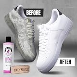 Pink Miracle Shoe Cleaner Kit with Bottle and Brush For Fabric Cleaner For Leather, Whites, Suede and Nubuck Sneakers (4 Oz)