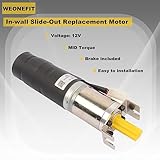 Weonefit 364262 RV Slide Out Motor in-Wall Slide-Out Motor, 12V 42mm Mid Torque Motor with Brake Replacement for Lippert Schwintek in-Wall Slide System