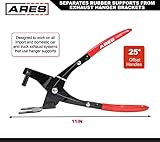 ARES 10001 - Exhaust Hanger Removal Pliers - Separates Rubber Supports from Exhaust Hanger Brackets - 25 Degree Offset for Access in Hard to Reach Places