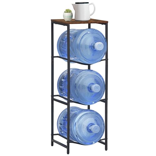 5 Gallon Water Jug Holder, Water Cooler Jug Rack, Water Bottle Rack for Water Dispenser, Water Bottle Holder Storage Organizer, Water Jug Stand for Office Kitchen Living Room (Water Jug Holder-3 Slot)