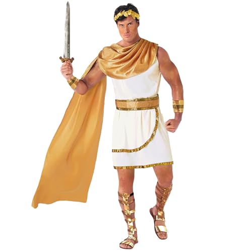 Morph Greek God Costume for Men - Toga and Roman Zeus Outfit - Men's Greek Toga Attire - Classic Mythical Wear, X-Large