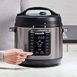 Crock-Pot 8-Quart Multi-Use XL Express Crock Programmable Slow Cooker and Pressure Cooker with Manual Pressure, Boil & Simmer, Black Stainless