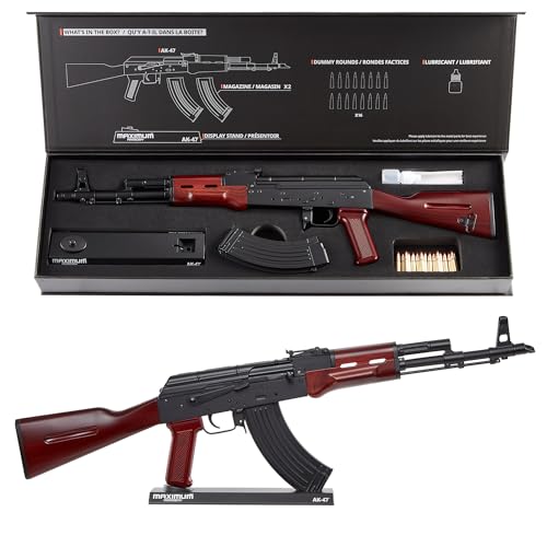 MASSIMO PRECISION Miniature AK-47 Model Kit 1:1.67 Scale - No Firing Function Diecast Metal Model Set for Adults and Kids - Gift for Model Enthusiasts and Ornament Collectors (Wood)