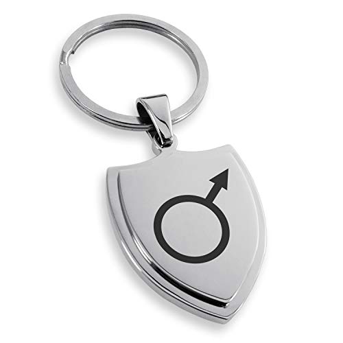 Tioneer Stainless Steel Solar System Planetary Mars Shield Keychain Keyring