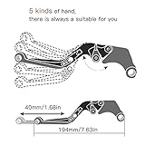 Handle Clutch Brake Lever For Kawasaki Z750S 2006-2009 CNC Folding Extendable Motorcycle Brake Clutch Lever Handle (Color : 2)