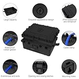 OUTDSPLY Large Outdoor Electrical Box Waterproof, Extension Cord Cover Weatherproof Outdoor Outlet Covers, IP54 Protect Power Strip, Timer Outlet, Plug, Socket, Holiday Light Decoration, Black