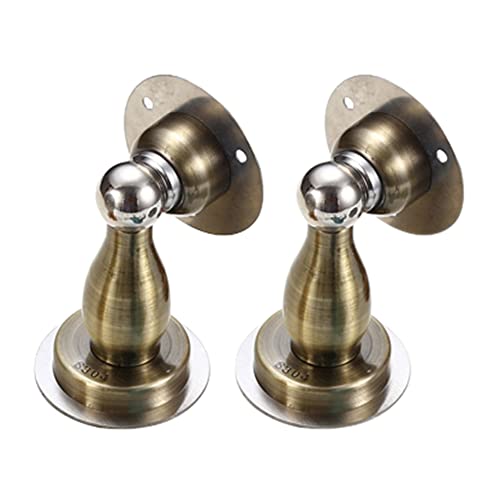 Generic Tope de puerta interior, Tope de puerta magnético de metal para puerta Tope de puerta de piso autoadhesivo sin perforaciones Parachoques de puerta de pared de oficina en, Bronze