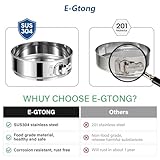 E-Gtong Springform Pan, Stainless Steel Springform Cake Pan, Leakproof & Nonstick Cheesecake Pan, 4" 7" 9" Round cake Pan with 50 Pcs Paper Liners and 7 Pcs Piping Tips