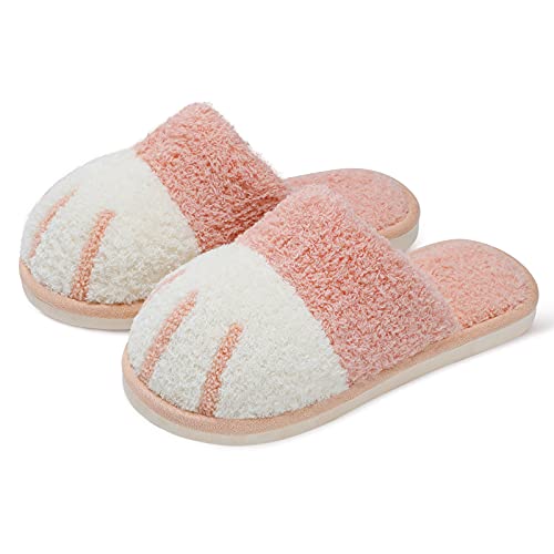 SINNO Cute Animal Slippers for Women Indoor Outdoor Memory Foam House Slipper Soft Warm Cozy Fuzzy Bedroom Non-Slip Shoes Christmas Gift ladies