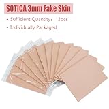 3MM Fake Skin Tattoo - SOTICA 12pcs Tattoo Skin 3mm Tattoo Practice Skins 6×8" Tattoo Fake Skin Silicone Practice Skin for Tattoo Thick Fake Tattoo Skin Piel Sintética Para Tatuar for Tattoo Supplies