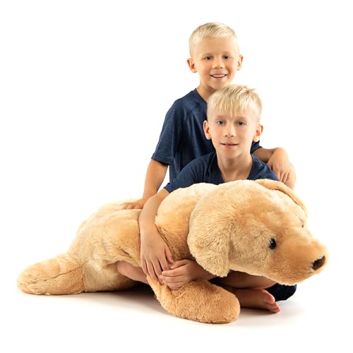 RB Royal Brooks Extra Large Stuffed Teddy Bear Hugging Toy Giant Sleeping Plush Body Pillow for Kids, Ideal for Bedroom Bed, Big Brown Fluffy and Soft for Boys Girl (Dog)