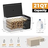 Setpower 12V Refrigerator 21 Quart Portable Freezer 50 Hours Backup Cooling,Electric Cooler for Vehicles Car Refrigerator 12V Portable Fridge for Car Camping Truck Van RV SUV Road Trip Travel RF20