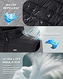 33,000ft Men's Lightweight Packable Insulated Puffer Vest Outerwear, Warm Winter Sleeveless Jacket for Golf Running