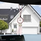 Mini Dream Catcher 7pcs Set - Car Interior Rearview Mirror Dangle Bag Pendant Charm 1.2" Diameter and 9" Long