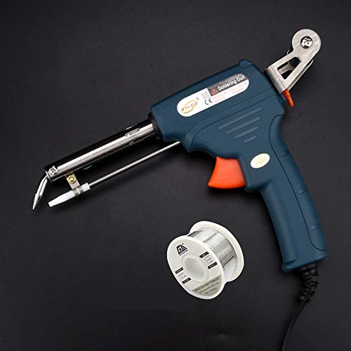 Cherish XT Automatic Soldering Gun Hand-held Electric Solder Iron Kit Welding Tool 110V 220V 60W for Circuit Board, Home DIY, Electronic Repair (Dark Green)