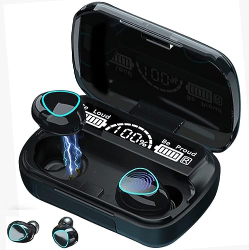 Wireless Earbuds Bluetooth 5.1 TWS Gaming Earphones Full Touch Control Headphones Built-in Microphone Immersive Sound Quality Ensure Fast Stable Auto Connection Smart LED Gym Sports Headset Bud