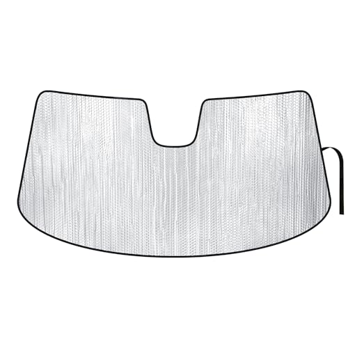 YelloPro Auto Custom Fit Reflective Front Windshield Sunshade for 1992-2016 2017 2018 2019 2020 2021 2022 2023 2024 2025 Ford E-Series E Series E-150 E-250 E-350 E450 Van, Motorhome