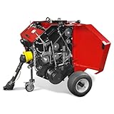 MechMaxx 3-Point PTO Mini Round Hay Baler with Twine Wrap, 20" Diameter x 28" Width Bales, for 15-50hp Tractor, HB3120