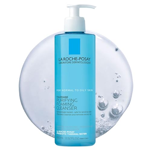 La Roche-Posay Toleriane Purifying Foaming Facial Cleanser, Oil Free Face Wash for Oily Skin with Niacinamide, Pore Cleanser Won’t Dry Out Skin, Unscented