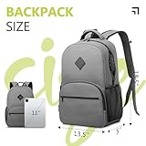 OZCHIN Smell Proof Bag, Smell Proof BackPack with Combination Lock, Water Resistant Smell Proof Bags Classics Large Capacity Carbon lining Travel Backpack Great Gifts for Men Women(Light Gray)