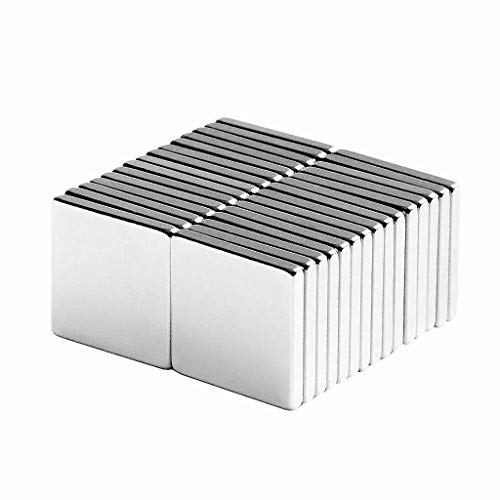 Square Block Magnets 1/2x1/2x1/16 Multi-Purpose - Universal 12x12x1.5mm Magnetic Holder Fastener Building Magnet Blocks Square (50 Pack)