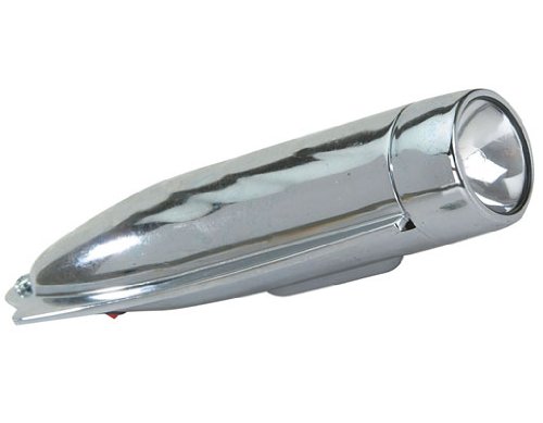 Lowrider Front Fender Bullet Light Chrome. Bike Light, Bicycle Light, Beach Cruiser, Chopper, Limo, Stretch Bike, BMX, Track, Fixie