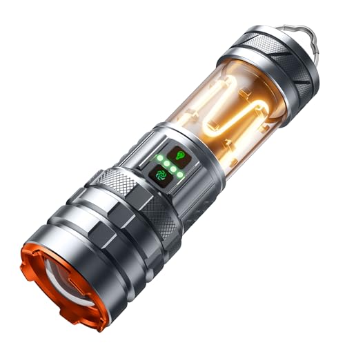 ADDplus Camping Flashlights,3000 Lumens 5000mAh Super Bright High Lumens Rechargeable Flashlight with 11 Modes,Waterproof,Adjustable LED Multi-Flashlight for Car,Outdoor,Camping,Walking,Tactical
