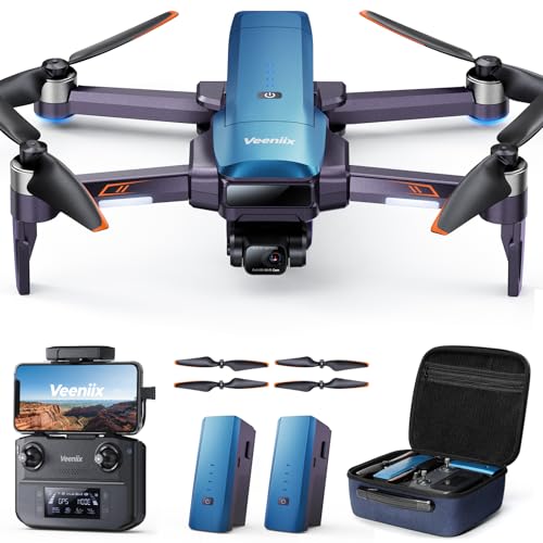 Veeniix V11 Drones with Camera for Adults 4K, 70Min Long Flight Time, Gimbal & EIS 4K/30FPS Professional Drone, 3KM Long Range, GPS Auto Return, Easy App-Controlled, Integrated FAA Remote ID